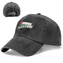 Ball Caps Palestine Flag Denim Baseball Cap Free Gazas University Trucker Hat Male Fashion Casual