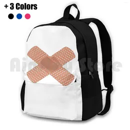Backpack Cross Band Stickers Mask Pin Button Outdoor Hiking Riding Climbing Sports Bag Dont