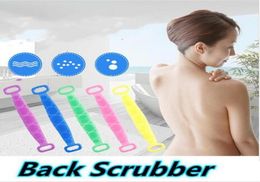 Back Scrubber Shower Double Sided Silicone Bath Body Brush Full Cover Shower Back Brush Soft Remove Horny Dirt Bath Towel Shower Z7648802