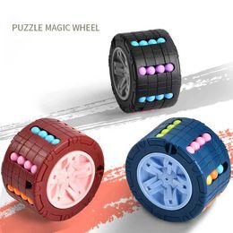 Magic Cubes Rotating Magic Beans Cube Fingertip Fidgets Toy Kids Adults Stress Relief Spin Bead Puzzles Children Education Intelligence Game Y240518