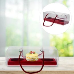 Take Out Containers 10 Pcs Cake Box Food Simple Egg-Yolk Puff Cases Packing Boxes Baking Dessert Nylon Bride