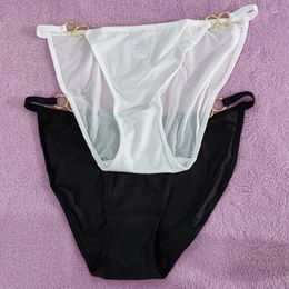 Women's Panties Sexy Seamless Hoop Female Underwear Silk Solid Elasticity Briefs For Ladies Soft Lingerie Temptation Bikinis