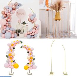 Party Decoration 5PCS Flower Arch With Cake Stand Plinth Column Dessert Table Candy Bar Display Rack For Birthday Wedding Baptism