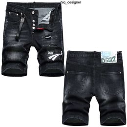 Cool Guy Short Men's Jeans Black Man Hip Hop Rock Moto Mens Design Ripped Distressed Denim Biker Summer 1117 dsquares dsqureditys 2 dsquards R8PG
