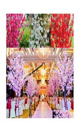 Decorative Flowers Wreaths 160Pcs Artificial Cherry Spring Plum Peach Blossom Branch Silk Flower Tree For Wedding Party Decoration1268392