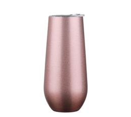 6oz Wine Tumbler Stainless Steel Egg Cups Insulated Coffee Mug With Lid Vacuum Beer Mug Double Wall Champagne Cup Red Wine Tumbler9278344