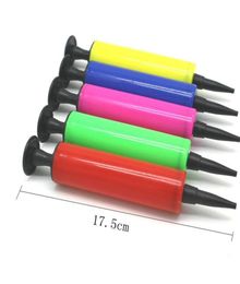 Balloon Pump Hand Party Decoration Tool Push Mini Plastic Inflator Air Pumps Portable Useful Foil Balloons Tools3514422