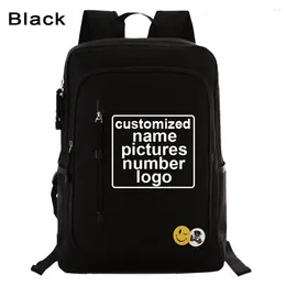 Backpack Customised Print DIY Your Like Po Or Boy Girl Kids Book Bags Women Zip Bagpack Teenagers Travel Laptop