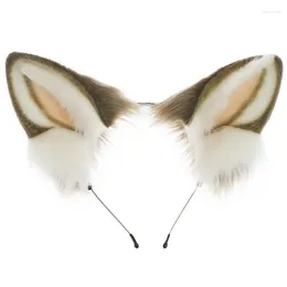 Party Supplies And Realistic Animal Ear Hairband Artificial Wolf Headbands Handmade Hairpiece Costume For Halloween