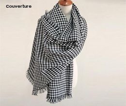 2019 Brand Blanket Scarf for Women plaid Black and White Cashmere Warm Thick Long Pashmina Women Shawls and Scarves T2002252659683