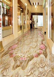 Po custom any size New Custom 3D Beautiful Highend marble texture tiles parquet 3D floor tiles6704801