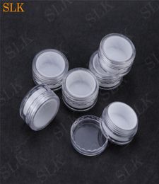 Clear white liner silicone plastic jar 5ml wax dab container whole cheap containers base outsides acrylic jar for vape8439504