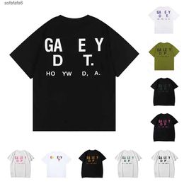 Designer Clothing Gallerydept Mens t Shirt Gal Tee Depts T-shirts Black White Fashion Men Women Tees Letters Luxury T-shirt Brand Clothing R0P0