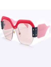 Newest Fashion Unique Design Square Sunglasses for Women Half Frame Brand Designer Sun Glasses Shades UV400 Y2584602642