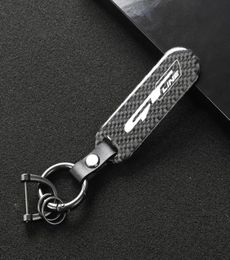 Keychains Keychain For Sonata Kia GT LINE ELANTRA Sportage Stinger 2021 K5 Gtline Peugeot Carbon Fibre Car Logo Key Ring9486264