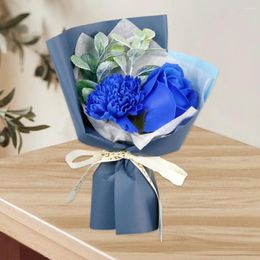 Decorative Flowers Artificial Bouquet Not Wither Fake Carnation Rose