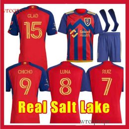 2024 Real Mens Soccer Jerseys Salt KREILACH WOOD RUIZ MERAM CORDOVA GLAD MATH HERRERA Lake Home Football Shirt Adult Short Sleeve Uniform