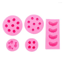 Baking Moulds 5 PCS 3D Fondant Mold Silicone Chocolate Cake Decorating Tool Y5GB