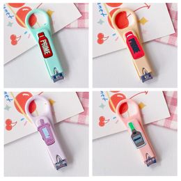 Nail Care Prime Bottle Cartoon Clippers Stainless Steel Cute Mini Adt Household Clipper For Student Fingernail Men Child Drop Delivery Otnad