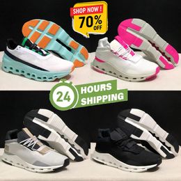 2024 Designer Running Shoe Lightweight Lace-up Platform Diverse Colour Black white pink schemes Outdoor Women Man Sneakers Trainer Wear resistant shoes Size 36-45
