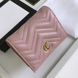 Women Wallet Luxury Card Holder Marmont Cardholder Coin Pouch Mini Bags High Quality Genuine Leather Interior Zipper Pocket Card Holders Designer Wallets