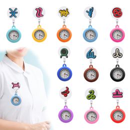 Childrens Watches Twee Constellations Clip Pocket Nurse Fob Watch With Second Hand Quartz Brooch Hang Medicine Clock Retractable For Otpvu