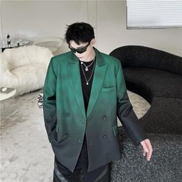 Men's Suits Gradient Digital Printing Design Loose Blazer Men Korean Style Lapel Personalised Causal 2024 Spring Suit Coat WA1451