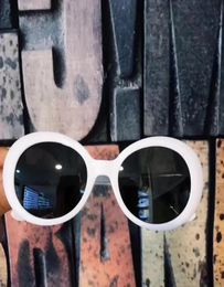 White frame Oval Sunglasses Sonnenbrille des lunettes de soleil Luxury Designer Sunglasses Glasses New with Box5013863