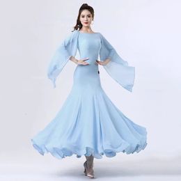 Ballroom Dance Dress Womens Elegant Lace Party Modern Costumes Big Swing Waltz Performance Stage Wear Clothes 240518