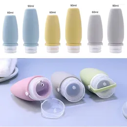 Storage Bottles 60ml 90ml Refillable Durable Silicone Leak Proof Squeeze Container Portable Lightweight Empty Bottle