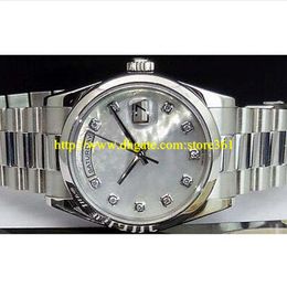 store361 new arrive watches New 36mm Platinum President MOP Diamond Dial - 118206 254M