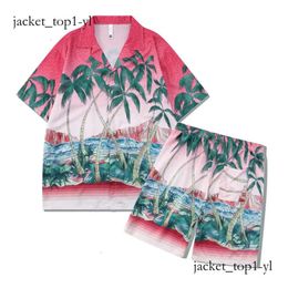 casa blanca Mens Tracksuits Summer Beach Hawaill Shirt Short Pant casablanc shirt Set Men Women Casual Suit casa fe3a