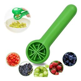 Fruit Vegetable Tools Grape Slicer Cutter For Toddlers Babies Cherry Tomato Kitchen Cooking Gadget Seedless Mtifunctional Dispense Dhf Otnei