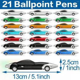 21Pcs Car Ballpoint Pens Children's Writing Marker Stationery Primary School Supplies Prizes Gift