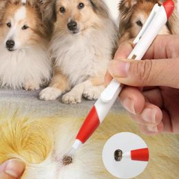 Dog Apparel Pets Bug Catching Pen Anti Ticks And Fleas Flea Tick Tweezers Clip Remover Removing Hair Groom Care Tools