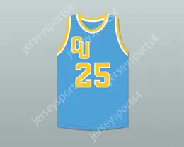 CUSTOM NAY Name Youth/Kids D.C. 25 CADWALLADER UNIVERSITY LIGHT BLUE BASKETBALL JERSEY FAST BREAK Top Stitched S-6XL