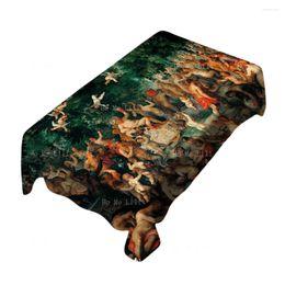 Table Cloth Ancient Greek Mythology Roman Dionysian Festival Allegory With And Time On The Chariot Of Apollo Rectangular Tablecloth