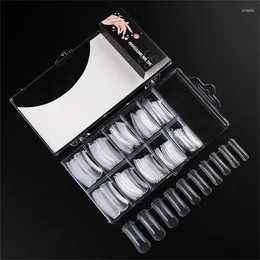 False Nails Dual Forms Tips Quick Building Gel Mould Nail System Full Cover Extension Top Moulds For Build Form