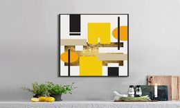 Modern Nordic Decoration Home Canvas Painting Yellow Geometric Pattern Poster Abstract Wall Art Pictures for Living Room Decor5450745