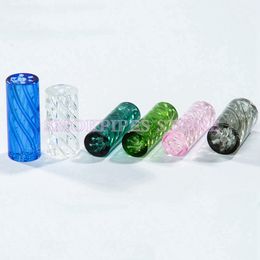 New Style Mini Smoking Colorful Pyrex Thick Glass Portable Innovative Design Dry Herb Tobacco Preroll Rolling Cigarette Holder Tips Cigar Filter Mouthpiece Pipes