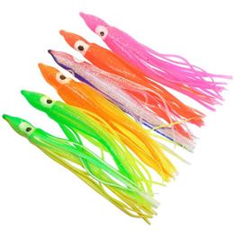INFOF 50pieces Squid Skirts Rubber 5cm 9cm 11cm Soft Fishing Lures Octopus Hoochie Soft Baits Saltwater Fishing Tackle Mix Color3950806