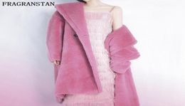Winter Women Faux Fur Teddy Coat Solid Colour Plus Size Warm Long Fur Coats Female Lapel Outerwear Brand Thick Fluffy Jacket Y6459362703