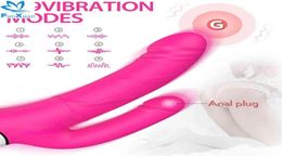 NXY Dildos Anal toys Adult Sex Products Double Headed Penis Handheld Shock Fake Female 0324279f3939465