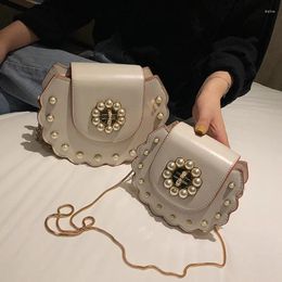 Shoulder Bags Small Pu Leather Crossbody For Women 2024 Pearl Messenger Bag Female Ladies Hand Sling Luxury Handbags Designer