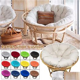 Cushion/Decorative Pillow Swing Hanging Basket Seat Round Filling Cushion Rattan Chair Pad Garden Indoor Outdoor Relax Sofa Without Dhuam