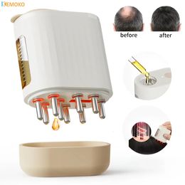 Electric vibrating scalp essence massager comb red light micro current essence oil application to promote hair growth massager 240510