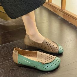 Casual Shoes Soft Sole Hollow Work For Women Loafers 2024 Summer Comfortable Flat Big Size 42 Slip-on Women's