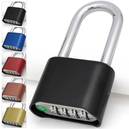 4Digit Number Combination Padlock Waterproof Strong Hardened Suitable for Indoor Outdoor Fence Door Sturdy Password Code Locks 240507