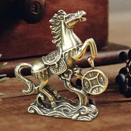 Garden Decorations Miniature Horse Figurine Collection Small Desktop Ornament Brass