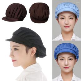 Berets Chef Hat Kitchen Cooking Cap Food Service Hair Nets Chic Work Accessories Women Bandage Adjustable Solid